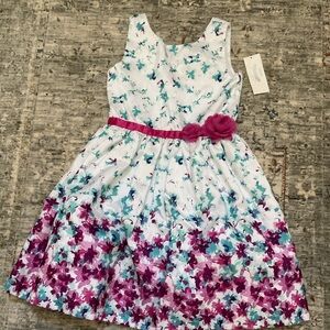 Gymboree Floral Dress with Pink and Purple Blooms
